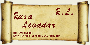Rusa Livadar vizit kartica